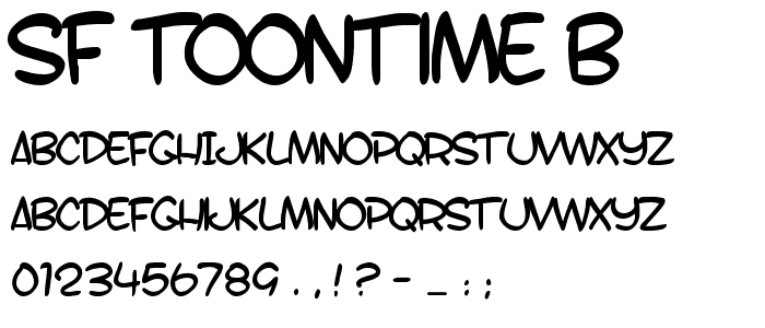 SF Toontime B font